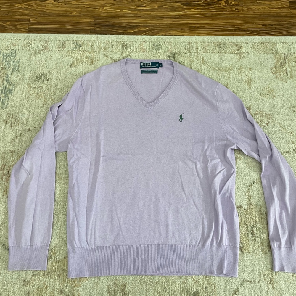 Ralph Lauren Purple V-Neck Sweater